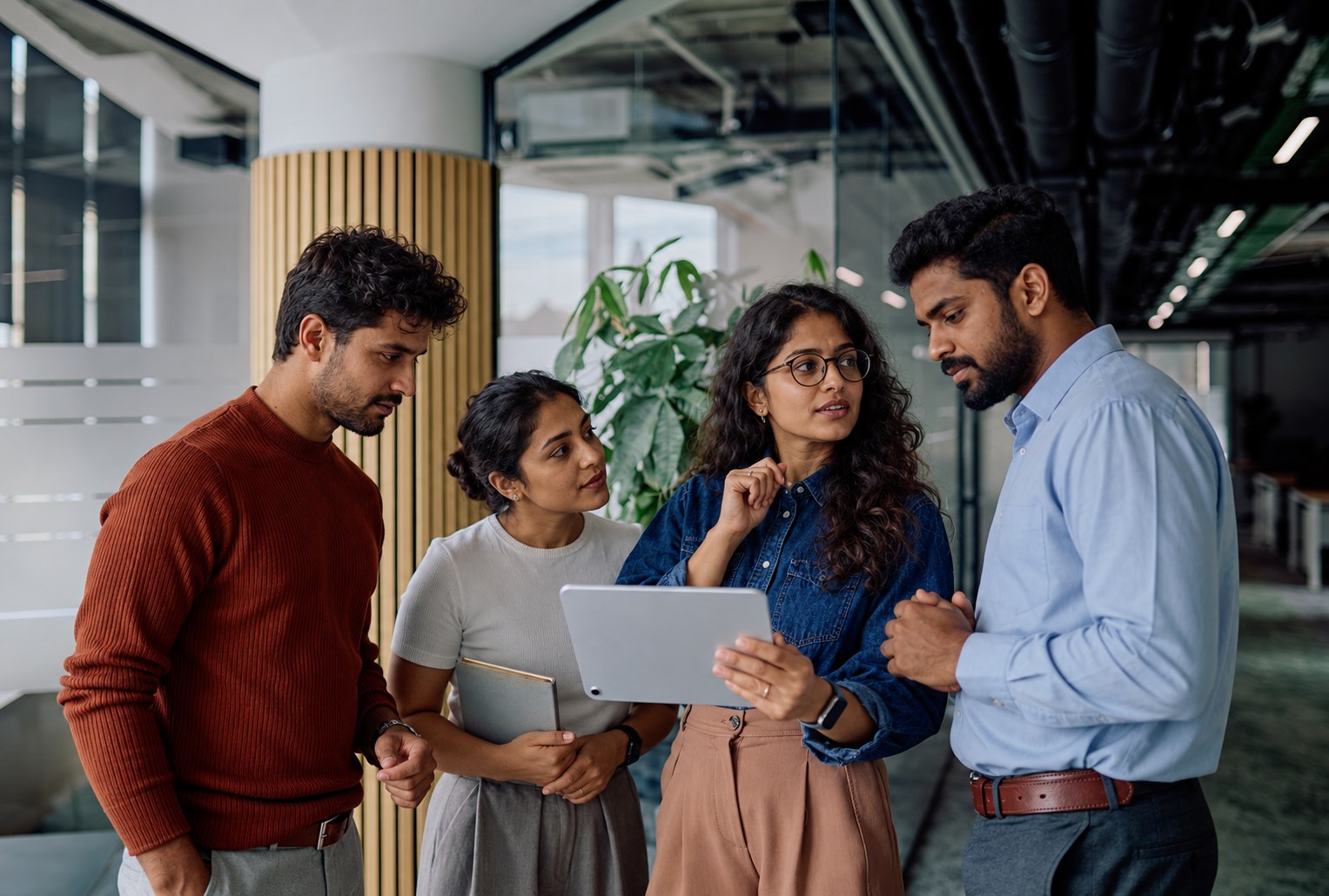 Startup team refining customer and operational processes